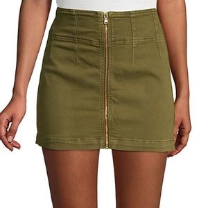 Free People virgo zip front mini skirt